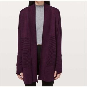 Lululemon Sit in Lotus Wrap Sweater Plum 6 8
